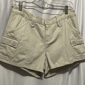 AEROPOSTALE Womens khaki cotton Twill cargo style shorts size 7/8